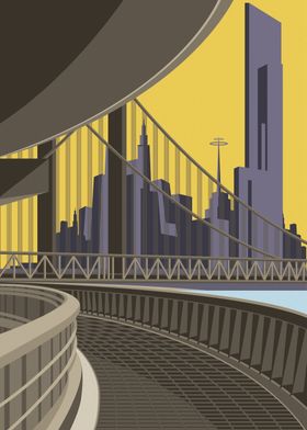 Retro Brooklyn Bridge