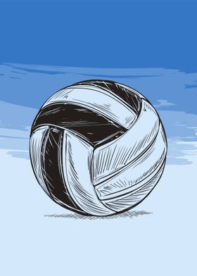 Sketch Volleyball Ball