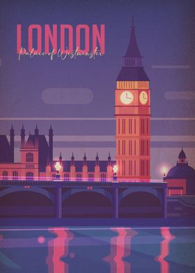 Vintage London England Art