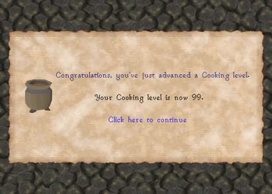 Runescape LVL 99 Cooking