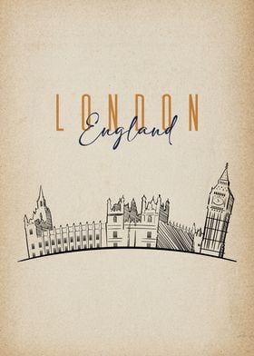 London England Sketch