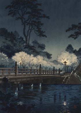 Ukiyo e Benkei Bridge 1933