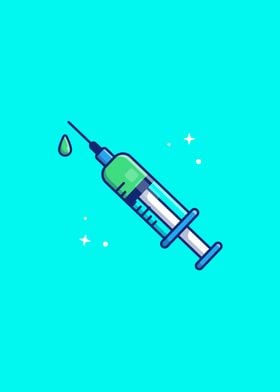 Injection Syringe Cartoon 