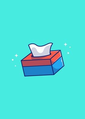 Tissue Paper Box Cartoon