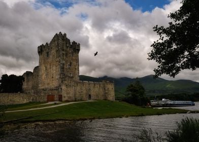 Under heavy clouds