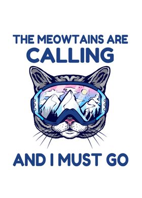Cat Ski funny meme