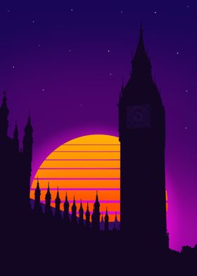 Big Ben Retro Neon Light