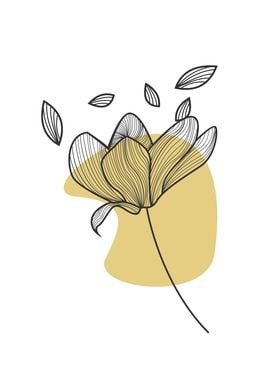 floral line art