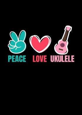 Peace Love Ukulele Guitar