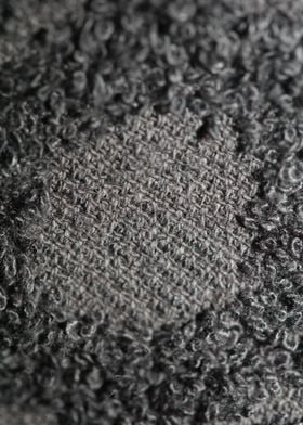 Shower grey towel close up