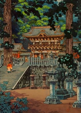 Ukiyo e Nikko Yomei Gate