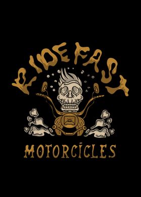 skull ride motorcycle