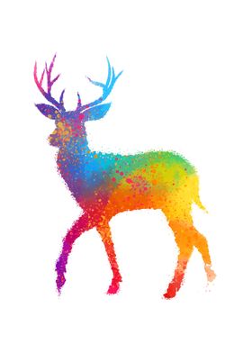 Deer in gradient color lux