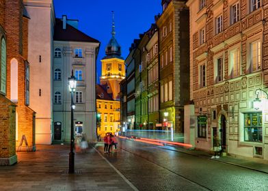 Warsaw Old Town At Night