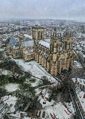 York Minster in Snowfall
