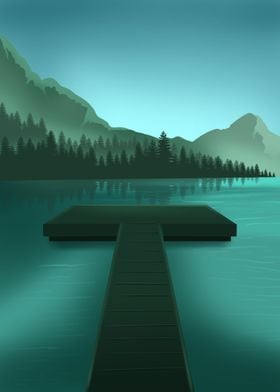 Beautifull Lake Minimalist