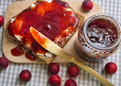 Cherry plum jam