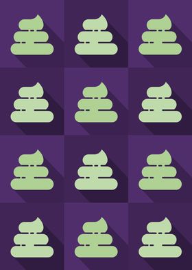 Poop Icons Art Purple 5