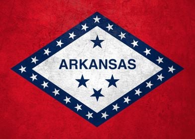 Flag of Arkansas on Wall