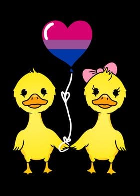 Duck Couple Bi Pride