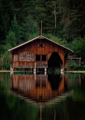 Boat House on a lake