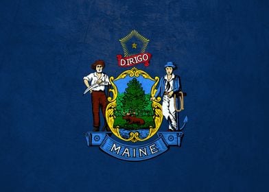 Flag of Maine on Wall