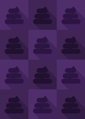 Poop Icons Art Purple 6