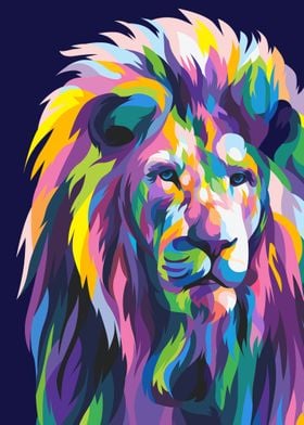 Lion in pop Art