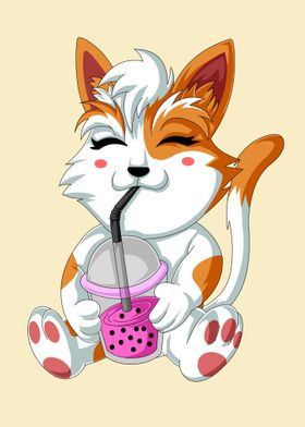 cat bubble tea