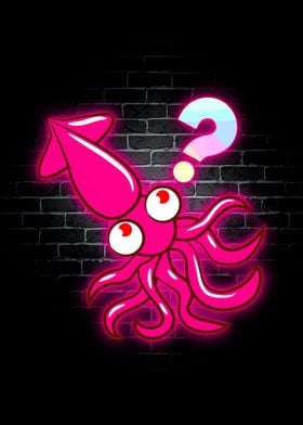 Squid Animal Neon Cute