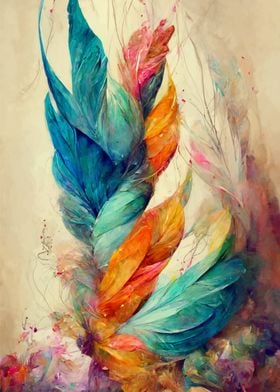 Painted feathers 6