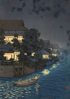 Yanagibashi at Night