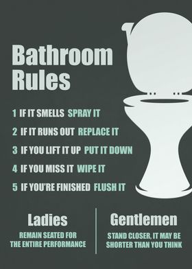 Funny Bathroom Rules