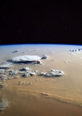Dust storm in the Sahara
