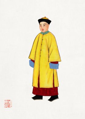 Man in Yellow Priest Robe
