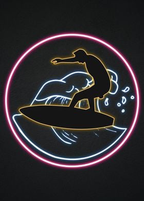 Neon Surf Bar Sign