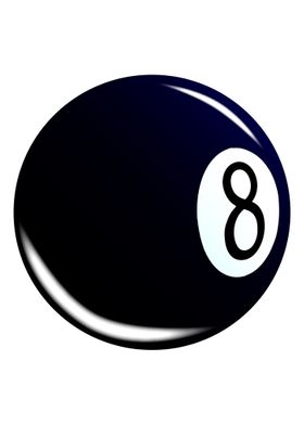 Isolated Eight Ball