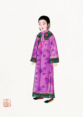 Woman in Purple Manchu 