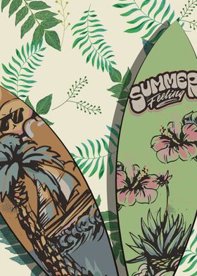 Tropical Surfboard