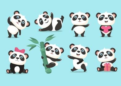 Cute baby pandas