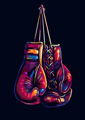 Boxing Gloves' Poster by MK STUDIO | Displate