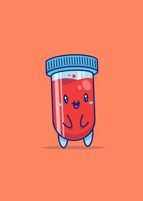 Cute Blood Liquid In Tube 