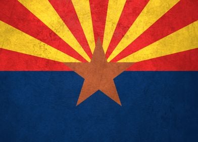 Flag of Arizona on Wall