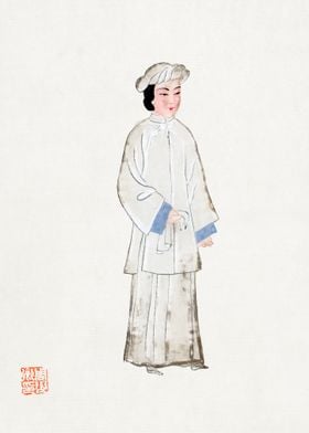 Woman in Mourning Robe