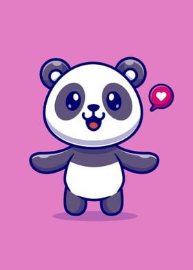 Cute lovely panda