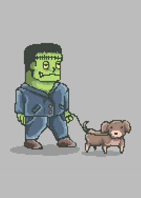 Frankenstein pixel art 