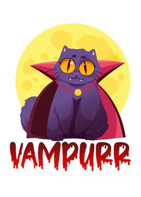 Vampurr Cat Halloween gift