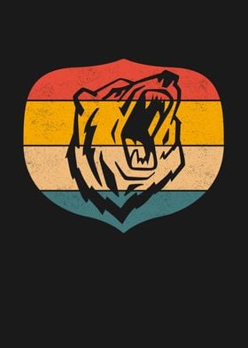 Grizzly Bear Retro Vintage