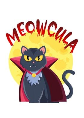 Meowcula Cat Halloween fun