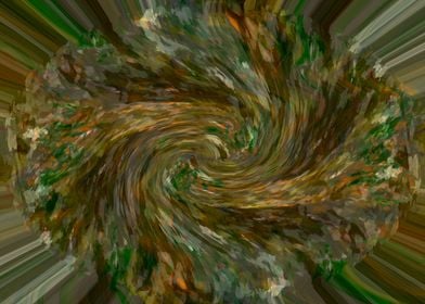 Abstract Green Twirl